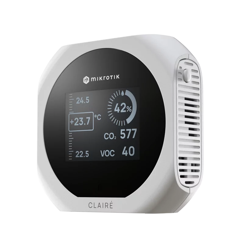 MikroTik CLAIRÉ lite E-Ink Sıcaklık ve Nem Monitörü (IAQM-THC2V-W)