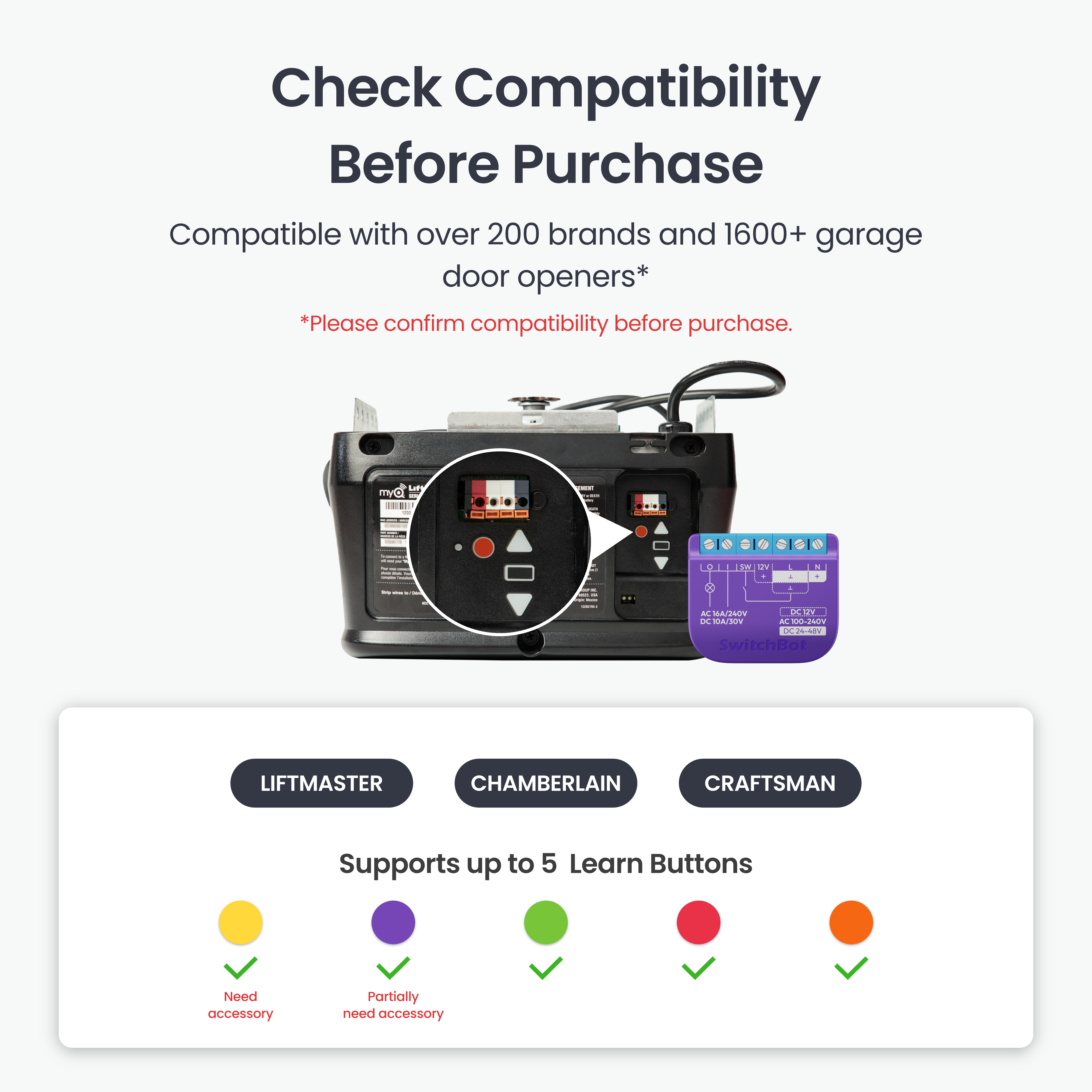 SwitchBot Garage Door Opener (W5502330) view 5