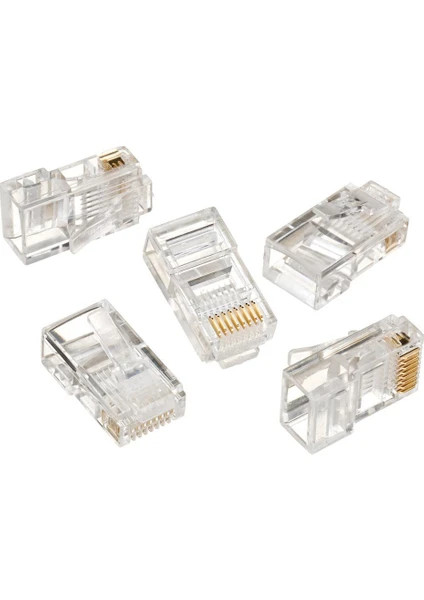 9876 - RJ45 CONNECTOR / RJ45 CAT5/CAT6 UÇ 8P8C (100 lü Paket)